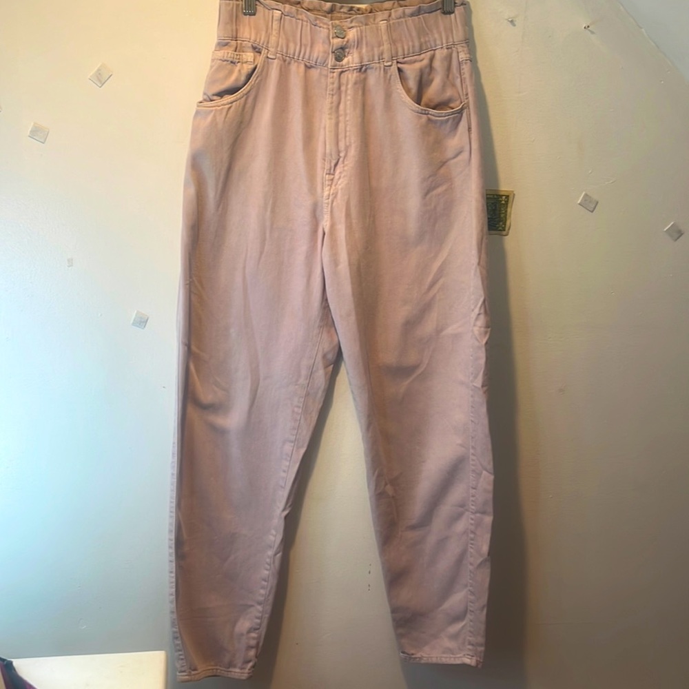 Pull&Bear High Rise Comfortable Purple Pants